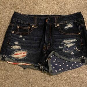 American Eagle - American flag pocket shorts